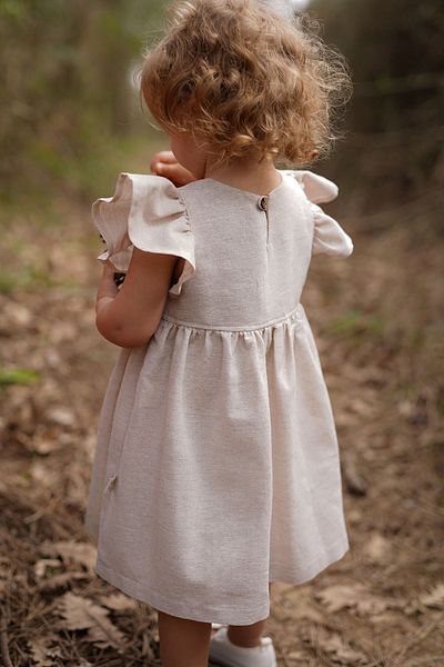 MELLS BABY Organic Cotton Linen Girl's Dress