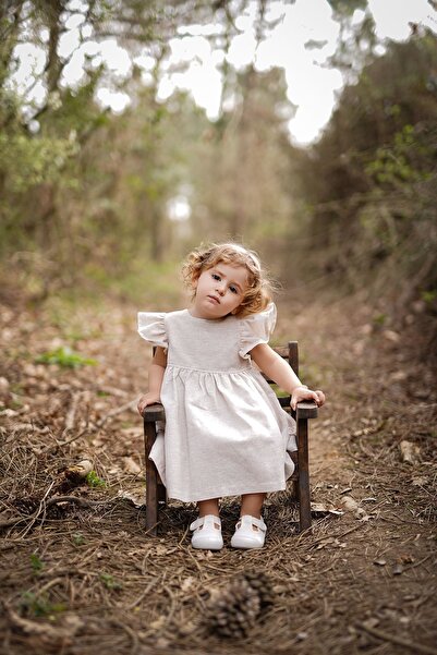 MELLS BABY Organic Cotton Linen Girl's Dress