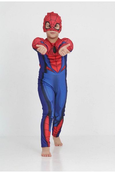 My Kids Wear Costum Spiderman MUSCULOS și beretă