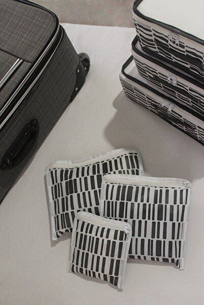 Nanteks White Zebra Patterned 6-piece Suitcase Organizer Set - Travel Storage...