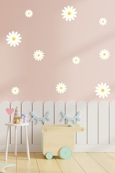 Sepet Yıldızı Autocolant decorativ de perete imprimat cu margarete 104 buc