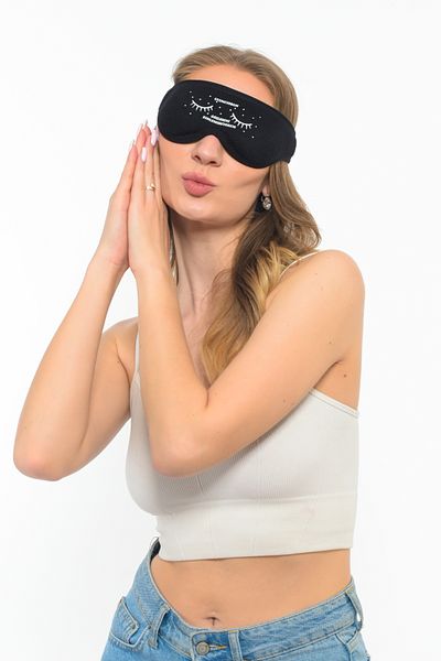 SAUNA SUIT Mască pentru ochi de dormit unisex din bumbac - Anti-lumină lavabilă, bandă pentru cap I AM NOT SLEEPING MY EYES