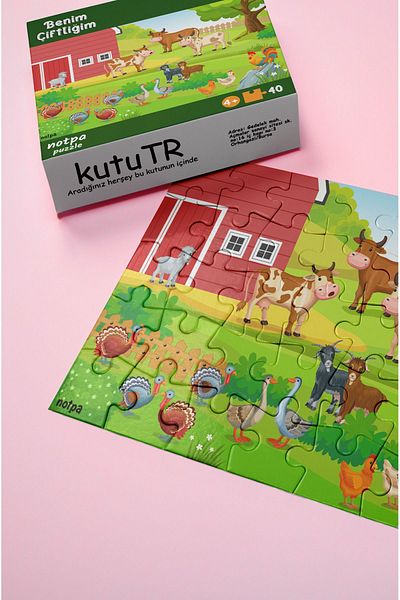 kutuTR 4 Year Old My Farm Mini Puzzle - 40 Pieces KY-003