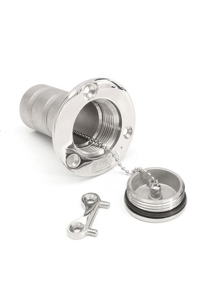 Genel Markalar Paslanmaz Yakıt Dolum Ağzı. 38mm. Tekne Karavan Dolum Kapağı