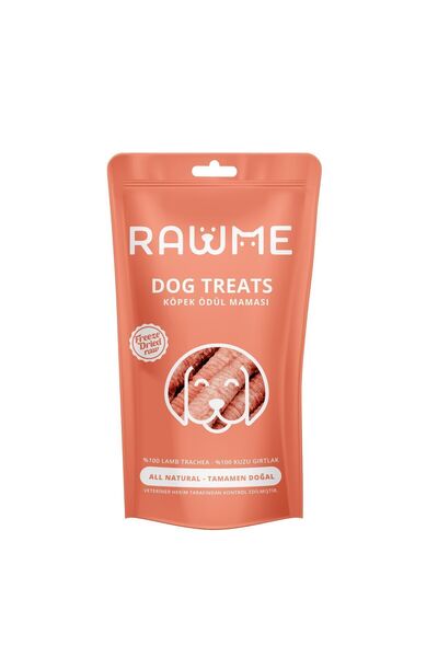 Rawme Dondurularak Kurutulmuş Çiğ Kuzu Gırtlak %100 Doğal Çiğnemelik