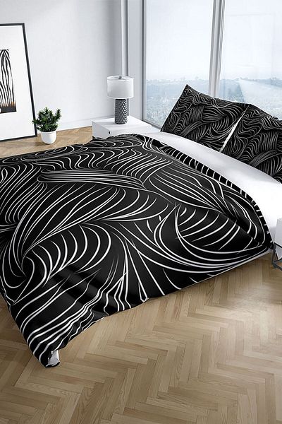 Cattleya Zebra 3D Cotton Satin Double Duvet Cover Set