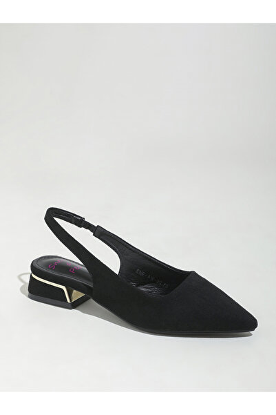 Sneak-a-Peek By Styli Solid Slingback Block Heel Pumps