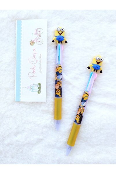 Pembe Çarşı قلم كتابة 3 ألوان (مينيونز) قطعة واحدة