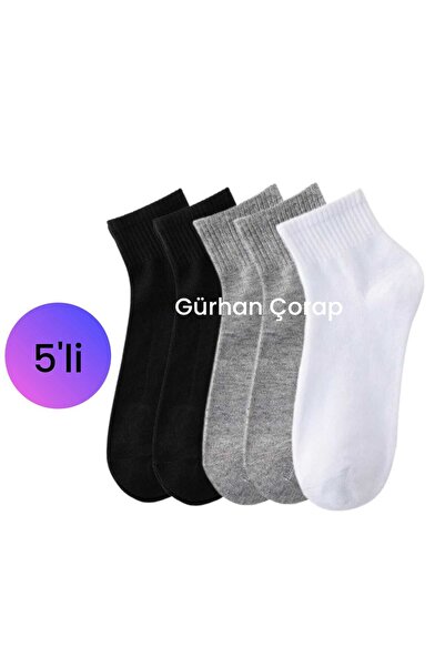 Gürhan Çorap Ciorapi sport unisex din bumbac, 5 perechi - Culoare mixtă Negru...