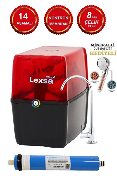 Lexsawater 14 Aşamalı Alkali Multimineralli Antibakteriyel Çelik Tanklı En Iy...