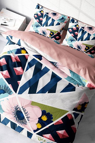 PerlaSera 3D Custom Design - Double Duvet Cover Set, Tightly Woven Cotton Satin