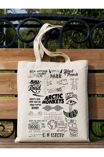 Cemira Arctic Monkeys Design Tote Bag Geantă de stofa
