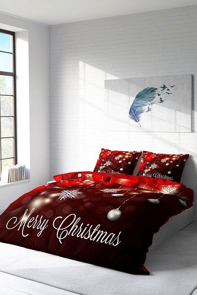 PerlaSera 3D Custom Design Duvet Cover Set - Tightly Woven Cotton Satin, Double, Ny Flake