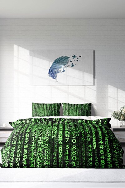 PerlaSera 3D Custom Design - Double Duvet Cover Set, Tightly Woven Cotton Satin