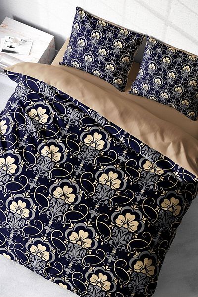 PerlaSera Soft Night 3D Custom Design - Double Duvet Cover Set, Tightly Woven Cotton Satin