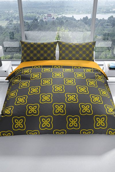 PerlaSera Mosaic 3d Cotton Satin Double Duvet Cover Set