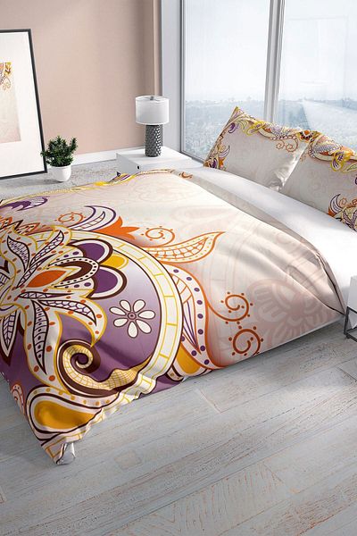 PerlaSera Mirage 3d Cotton Satin Double Duvet Cover Set