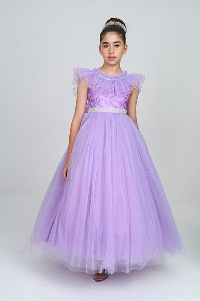 Asortix Grizzled Evening Dress for Girls