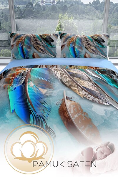 PerlaSera Mystery 3d Бавовняний сатеневий двоспальний комплект постільної білизни