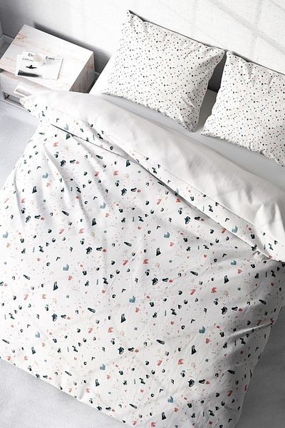 MonoHome 3d Cotton Satin Double Duvet Cover Set