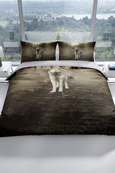 Cattleya Fluwolf 3d Cotton Satin Double Duvet Cover Set