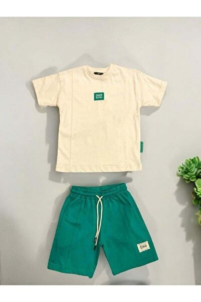 Carinos Set de pantaloni scurți Shape Letter pentru băiat