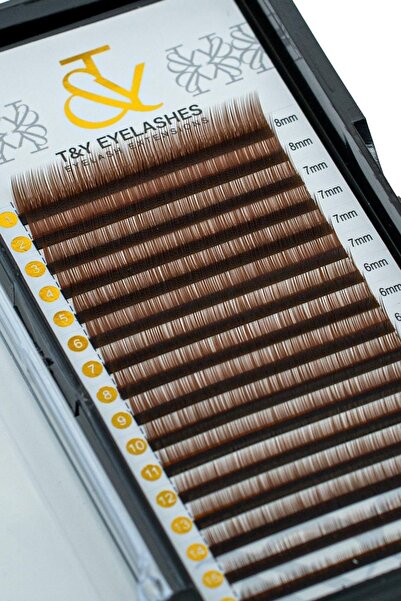 T&Y KOZMETİK T&y Kahverengi Ipek Kaş , 0,10 , Mix 4- 8 Mm