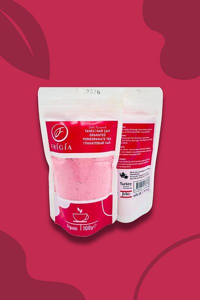 Frigia 230 Gram Pomegranate Tea Types - Hibiscus, Lemon Peel, Pomegranate, Apricot, Grape Seeds, Olive Leaf