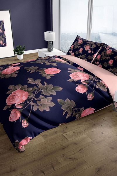 PerlaSera Noble 3d Cotton Satin Double Duvet Cover Set