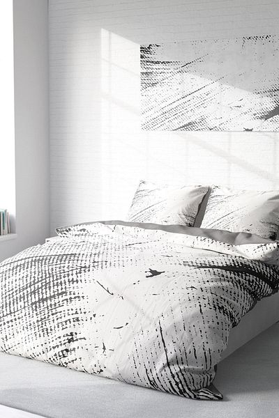 PerlaSera Lux Marble - Double Duvet Cover Set, Tightly Woven Cotton Satin, 3D Custom Design
