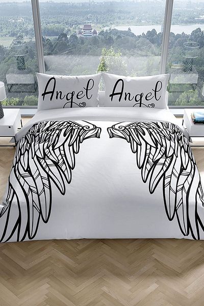 Cattleya Wing 3D Cotton Satin Double Duvet Cover Set