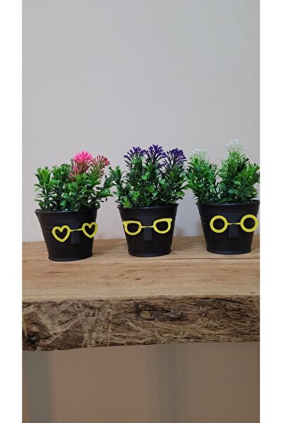 La bella bazar Floare artificială în ghiveci cu ochelari de protecție, orname...