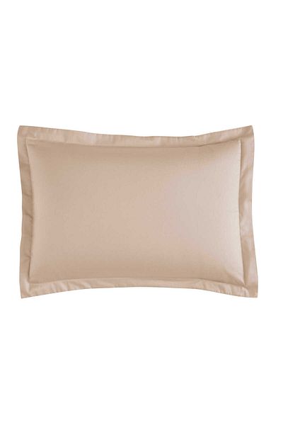 Linens Camel Mix&Match Cotton Satin Set of 2 Flounce Pillow Cases