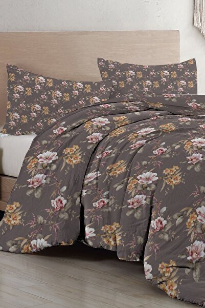 PerlaSera 3D Custom Design - Double Cotton Satin Duvet Cover Set, Retro Flowers Luxury