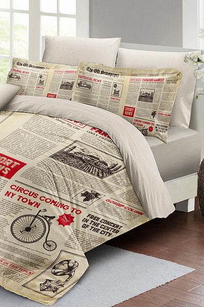 MonoHome Advert 3d Cotton Satin 100% Cotton Double Duvet Cover Set