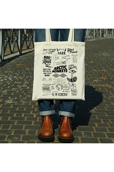 Cemira Arctic Monkeys Design Tote Bag Geantă de stofa