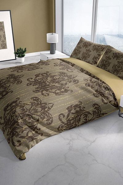 PerlaSera Harmony 3d Cotton Satin Double Duvet Cover Set