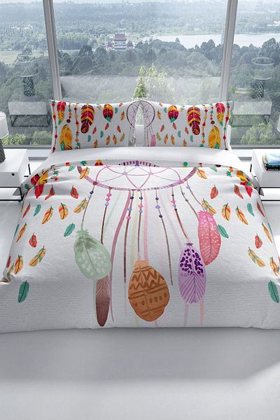 PerlaSera Catchers 3d Cotton Satin Double Duvet Cover Set