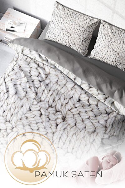 PerlaSera 3D Спеціальний дизайн - Двоспальний комплект постільної білизни з бавовняного сатину, в'язка 4