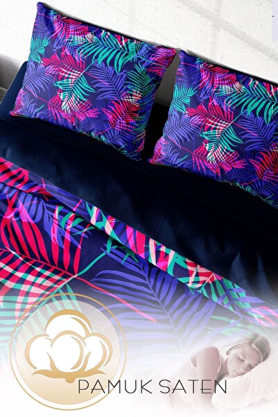 PerlaSera 3D Спеціально розроблений двоспальний комплект постільної білизни - сатин, бавовна, колір пальми