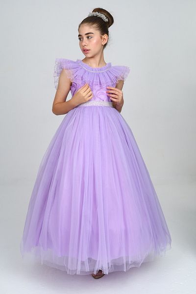 Asortix Grizzled Evening Dress for Girls
