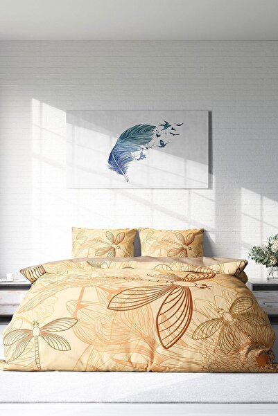 PerlaSera 3D Custom Design - Double Cotton Satin Duvet Cover Set, Dragonfly