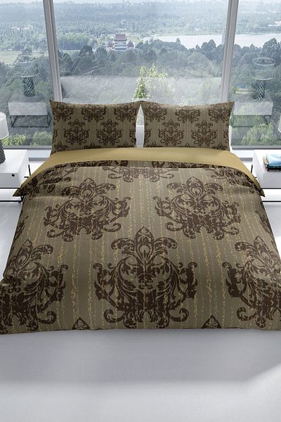 PerlaSera Harmony 3d Cotton Satin Double Duvet Cover Set