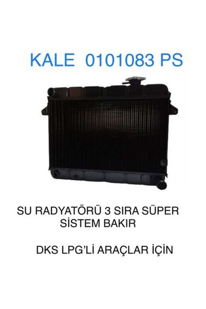 KALE Tofaş Şahin Kartal Doğan Uyumlu Su Radyatörü Bakır 3 Sıra Süper 0101083ps