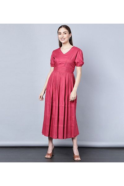 Aila Red Women's Midi dress