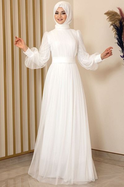 Fashion Showcase Sükse Evening Dress Ecru - Design - Fsc2079