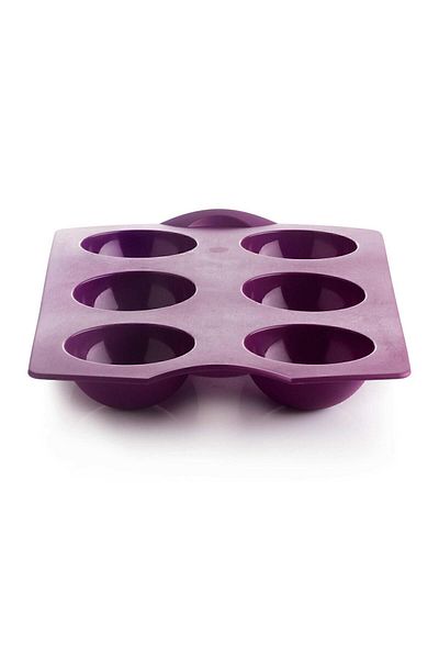 Tupperware Silicone 6-Piece Round Mold Purple