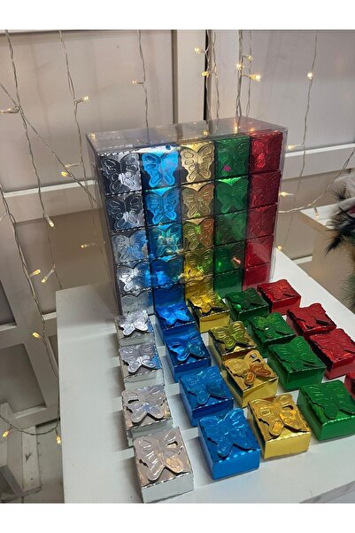kınagecesimarket Dağıtmalık Kelebek Kına Hediyelik Karışık Renk Pakette 50ade...