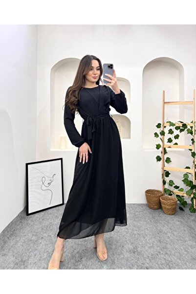 RACE FASHİON Μακρύ φόρεμα σιφόν με παπιγιόν στη μέση, RC6014