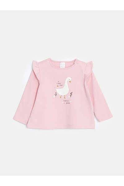 LC Waikiki Lcw Baby - Light Beige Floral Patterned Baby Girl Blouse Set of 2